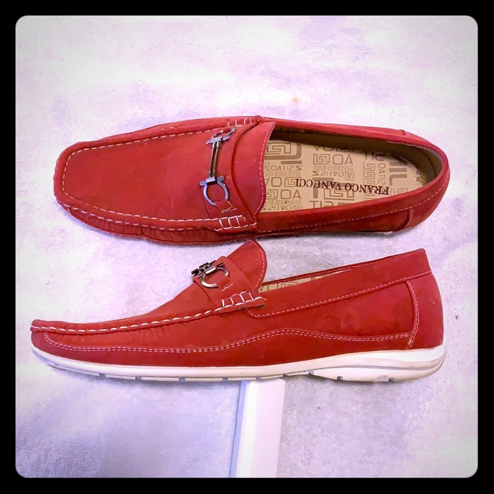 Red Suede Loafers